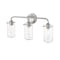 Z-Lite Delaney 3 Light Vanity, Brushed Nickel & Clear 471-3V-BN - alternate 3